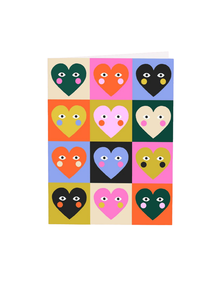 Idlewild Co. Checkerboard Hearts Greeting Card | Twentyseven Toronto