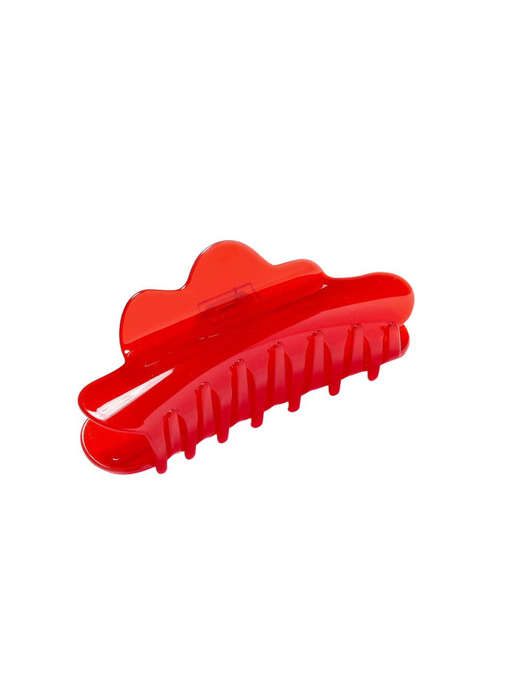 Chunks Nimbus Claw in Candy Red featuring an oversized wavy shape and glossy translucent red finish | Twentyseven Toronto