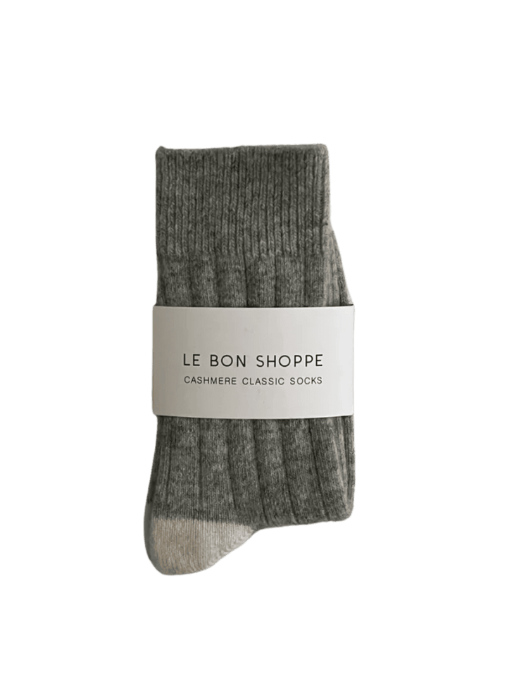 Le Bon Shoppe Classic Cashmere Socks - Grey Melange | Twentyseven Toronto