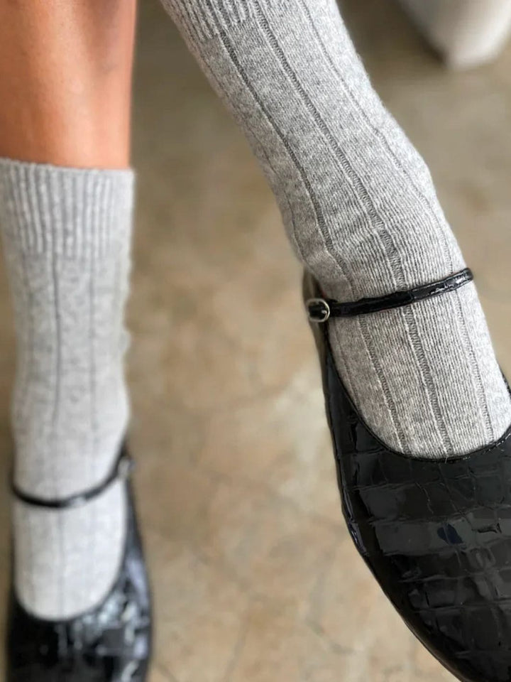 Le Bon Shoppe Classic Cashmere Socks - Grey Melange | Twentyseven Toronto