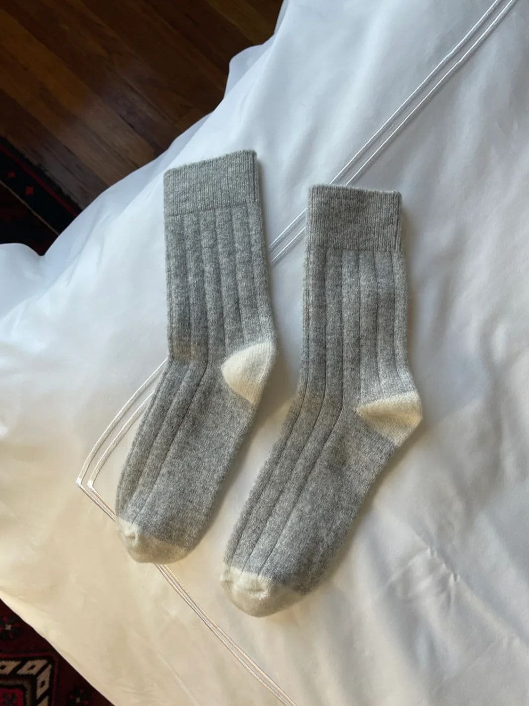 Le Bon Shoppe Classic Cashmere Socks - Grey Melange | Twentyseven Toronto