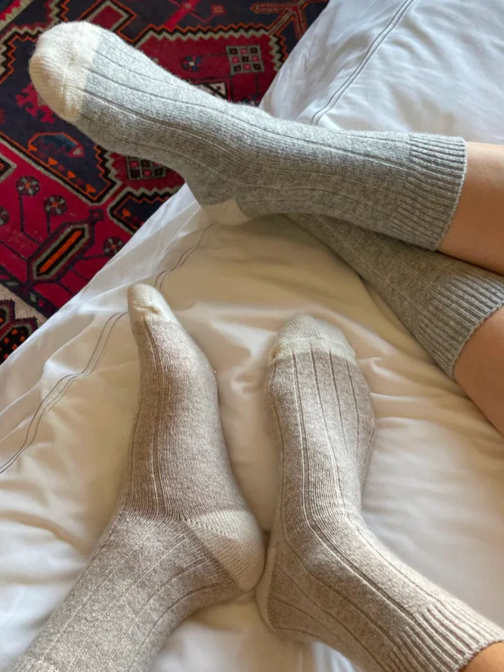 Le Bon Shoppe Classic Cashmere Socks - Grey Melange | Twentyseven Toronto