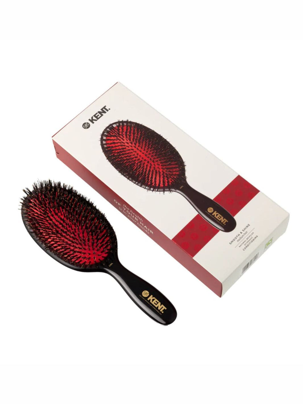 Kent Classic Shine Large Pure Black Bristle Hairbrush | Twentyseven Toronto