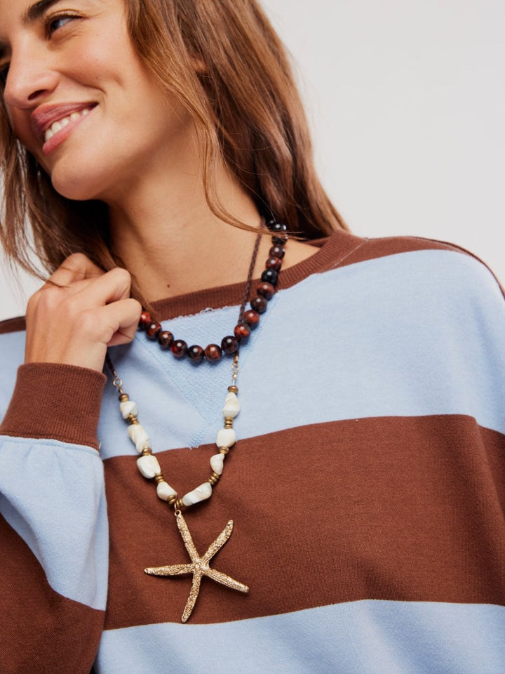 Free People Classic Stripe Crew Wide in Periwinkle Combo | Twentyseven Toronto