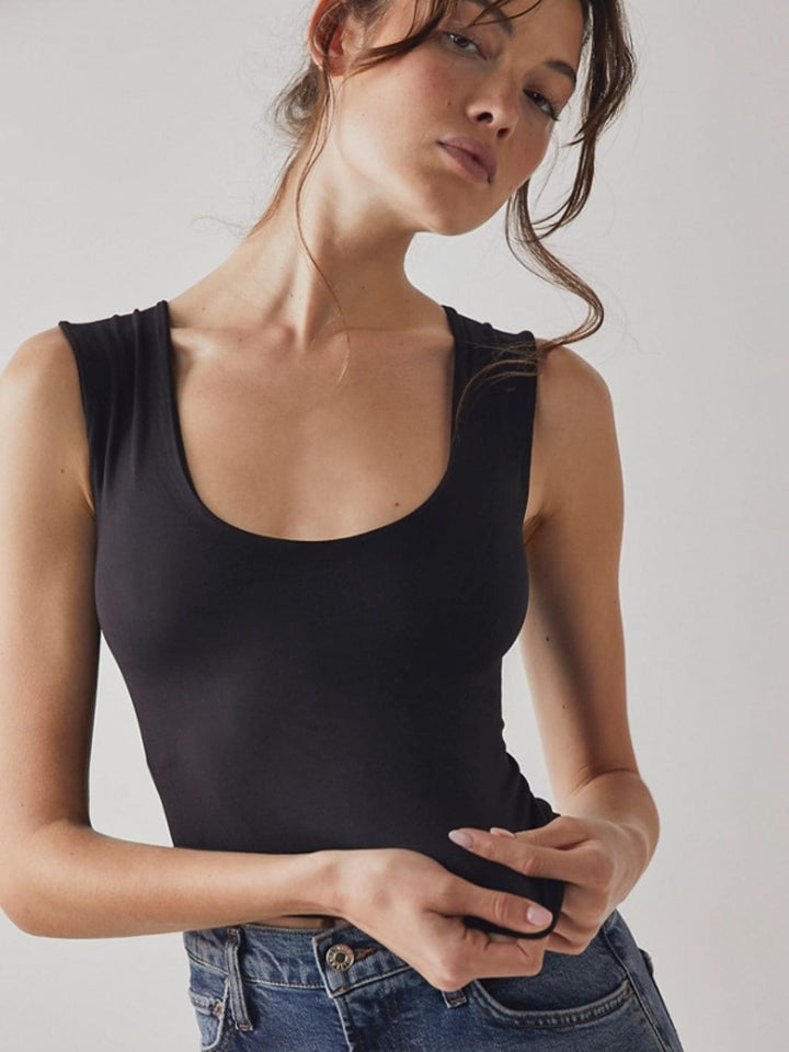 Free People Clean Lines Muscle Cami in Black | Twentyseven Toronto