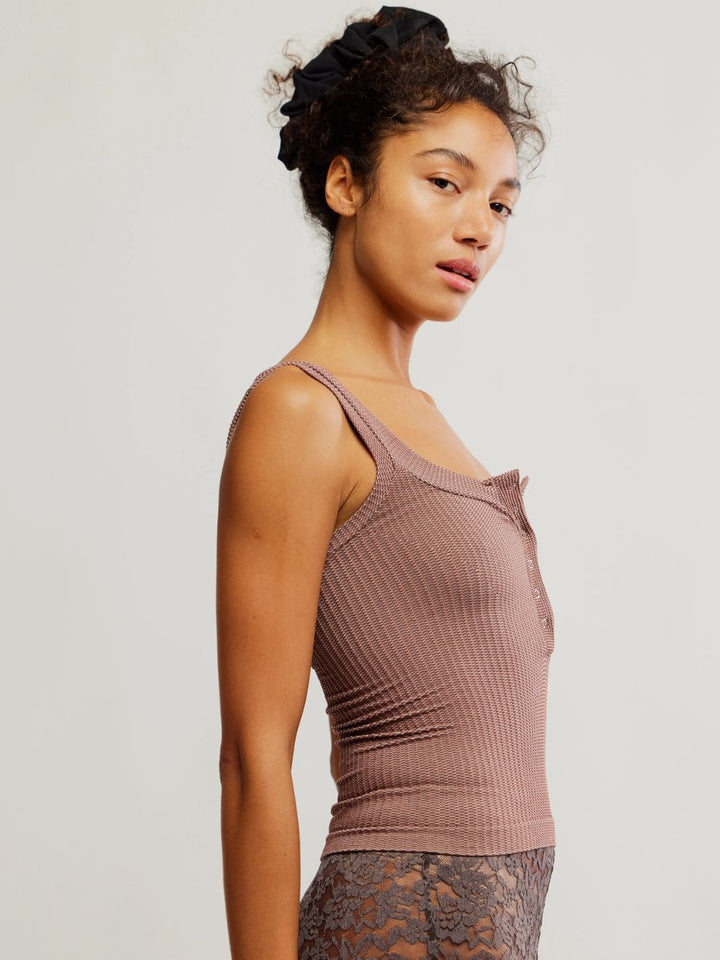 Free People Clean Slate Henley in Mink | Twentyseven Toronto