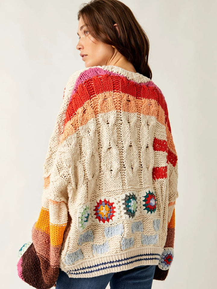 Free People Clear Skies Cardi in Cream Combo | Twentyseven Toronto