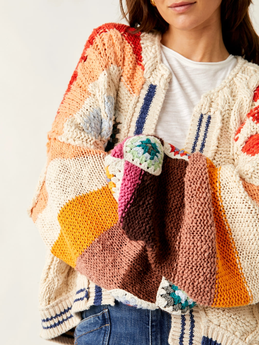 Free People Clear Skies Cardi in Cream Combo | Twentyseven Toronto