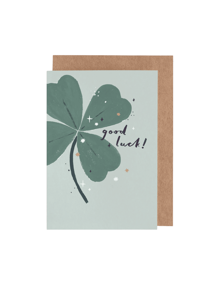 Sister Paper Co. Clover Good Luck Card | Four Leaf Clover | Greeting Cards | Twentyseven Toronto