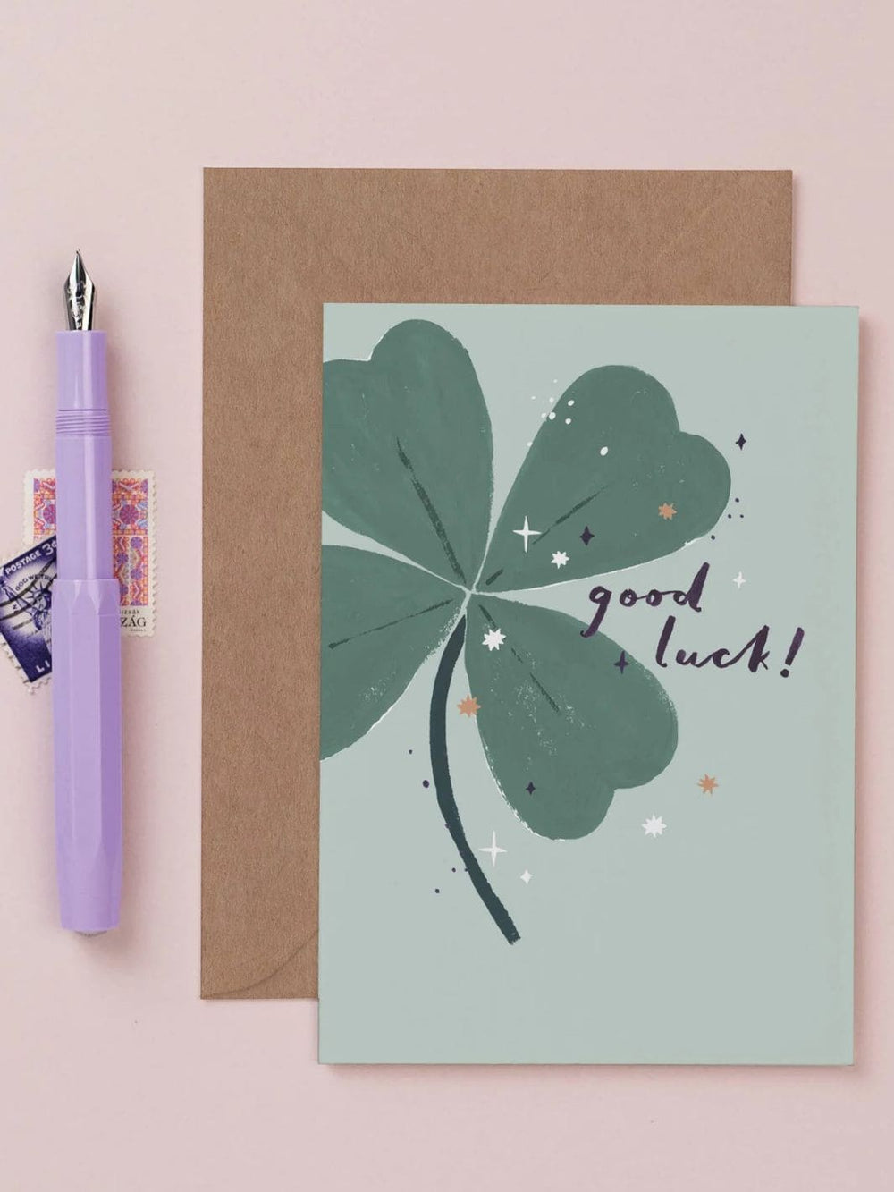 Sister Paper Co. Clover Good Luck Card | Four Leaf Clover | Greeting Cards | Twentyseven Toronto