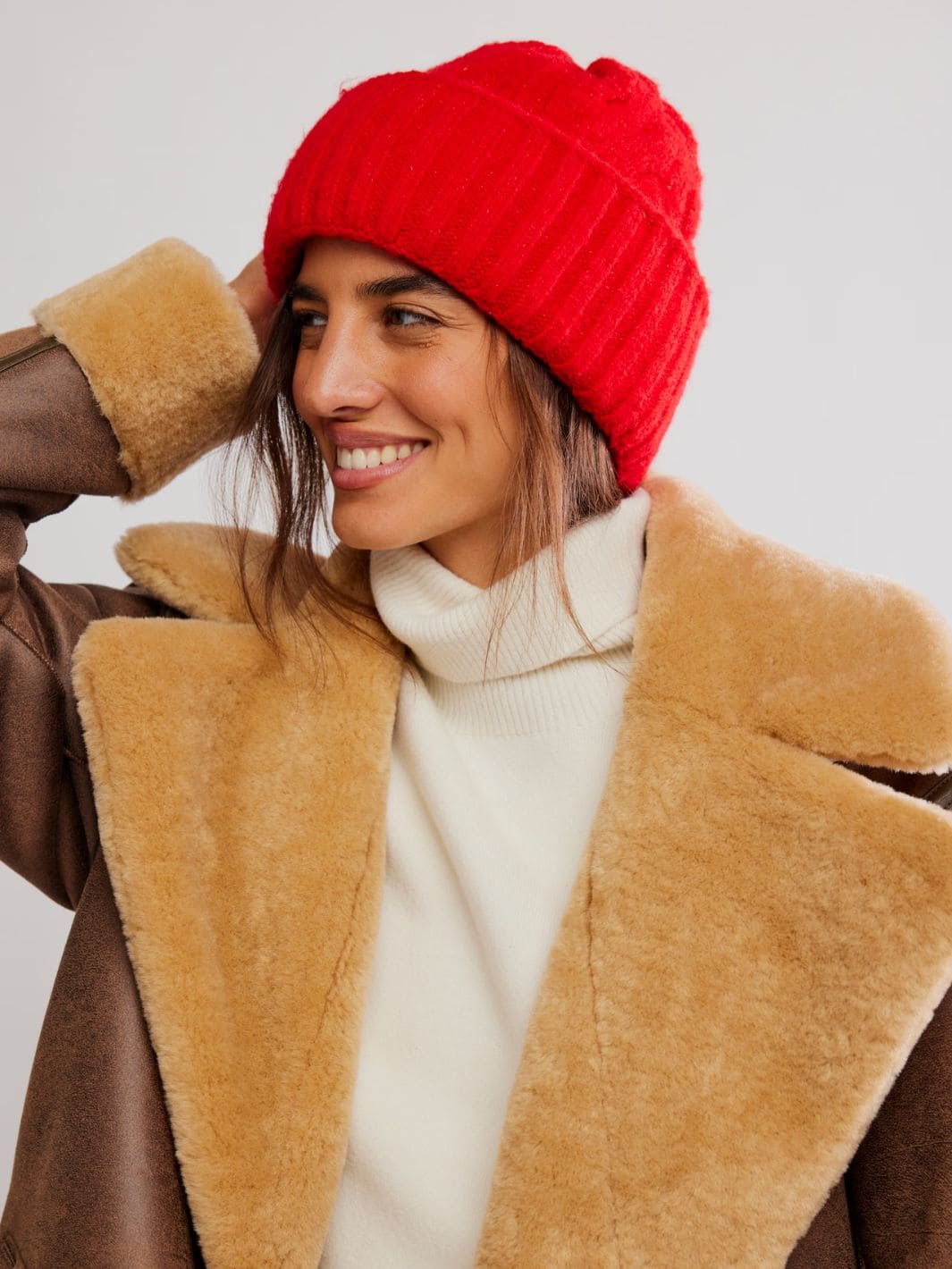 Free People Coastline Beanie in Bright Red | Twentyseven Toronto