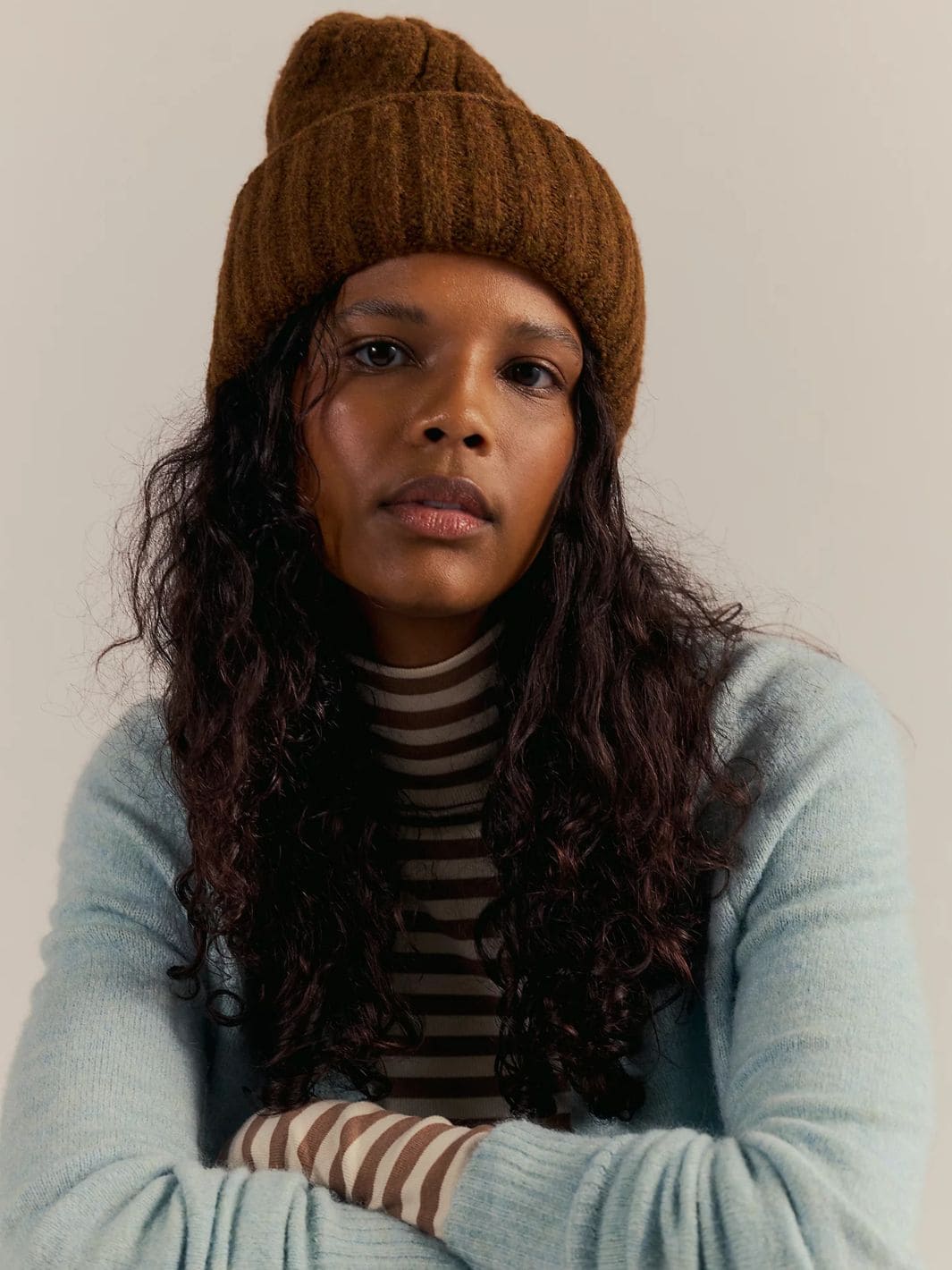 Free People Coastline Beanie in Coffee | Twentyseven Toronto