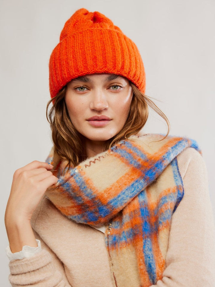 Free People Coastline Beanie in Electric Orange | Twentyseven Toronto