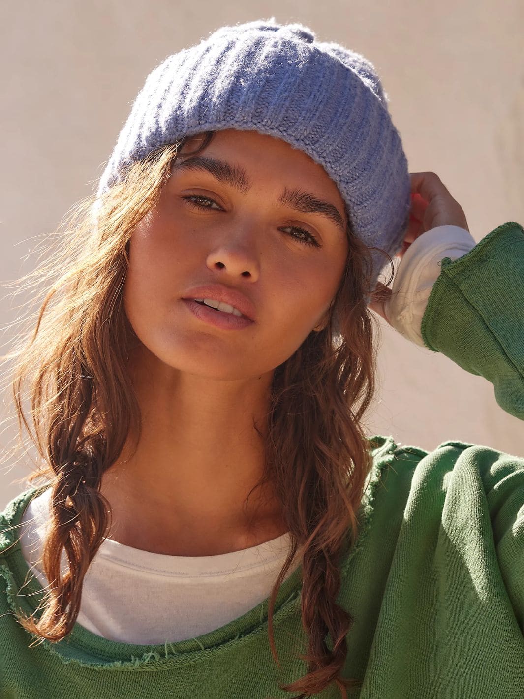 Free People Coastline Beanie in Heritage Blue | Twentyseven Toronto