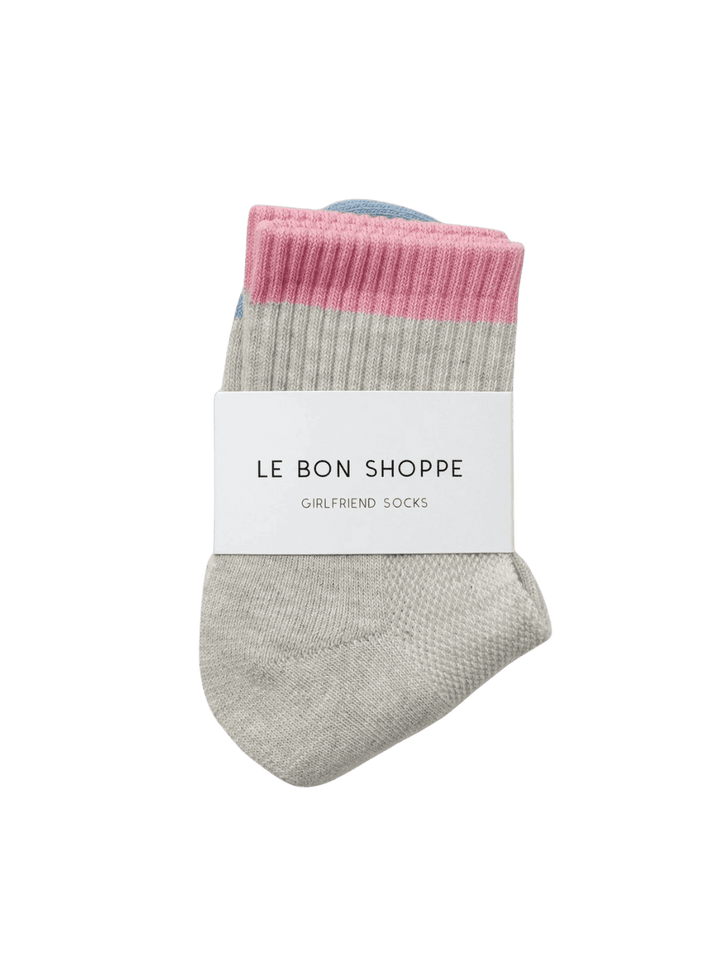 Le Bon Shoppe Color Block Girlfriend Socks in Grey Pink | Twentyseven Toronto