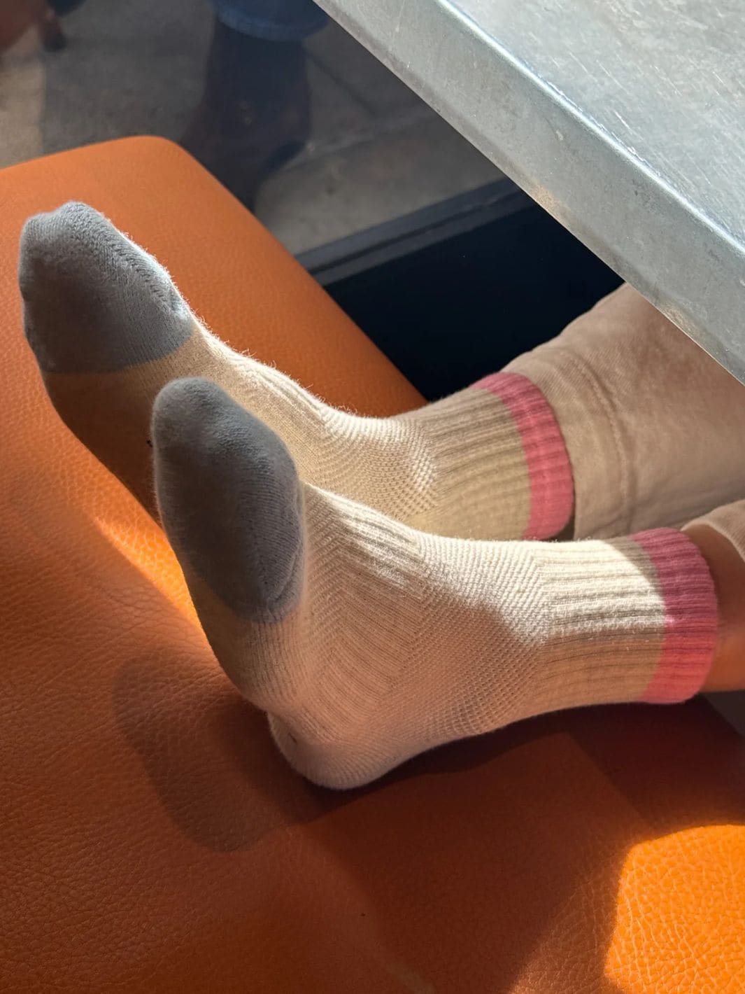 Le Bon Shoppe Color Block Girlfriend Socks in Grey Pink | Twentyseven Toronto