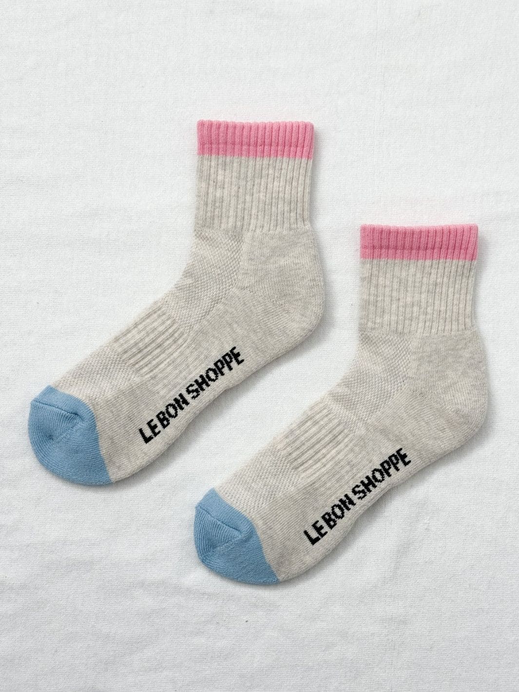 Le Bon Shoppe Color Block Girlfriend Socks in Grey Pink | Twentyseven Toronto