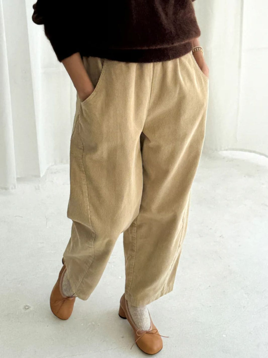 Le Bon Shoppe Corduroy Arc Pants in Khaki | Twentyseven Toronto