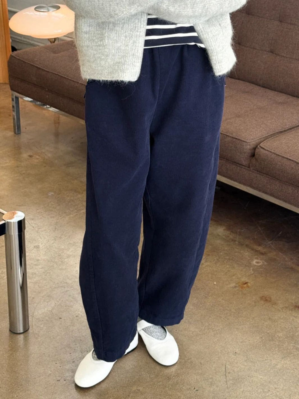 Le Bon Shoppe Corduroy Arc Pants in Navy | Twentyseven Toronto