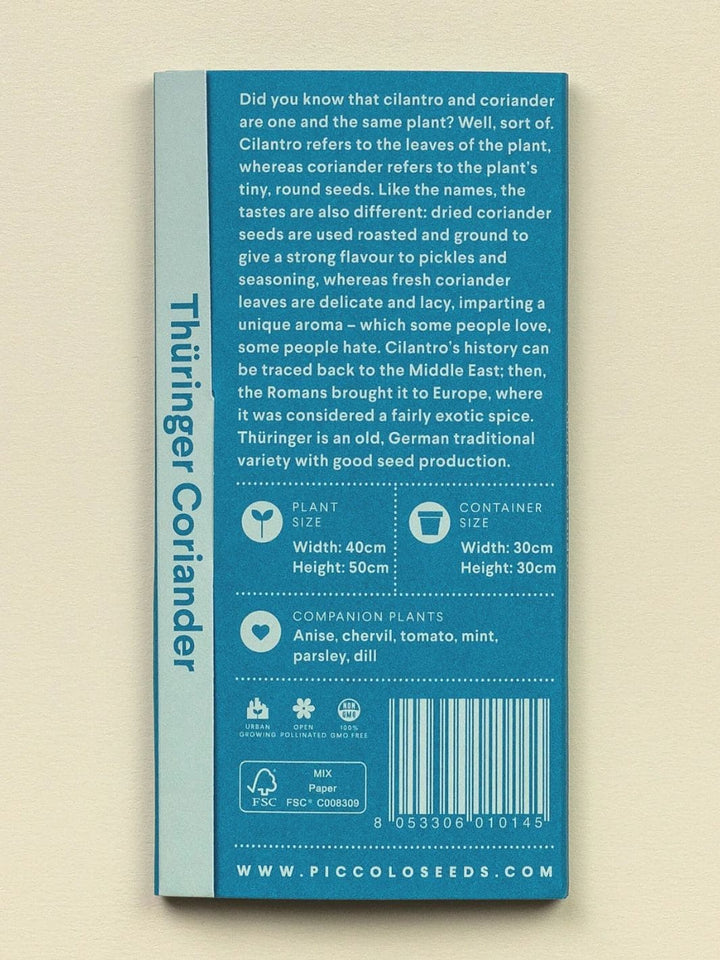 Piccolo Seeds Coriander Thüringer | Twentyseven Toronto
