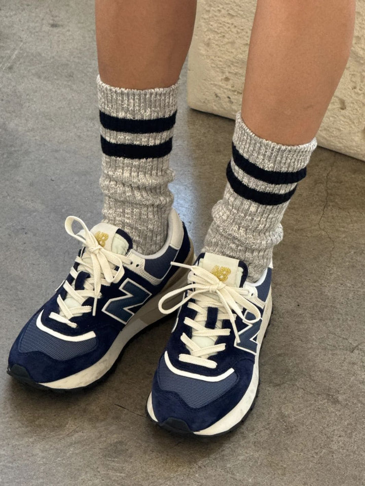 Le Bon Shoppe Cottage Varsity Socks - Ht.Grey Varsity | Twentyseven Toronto