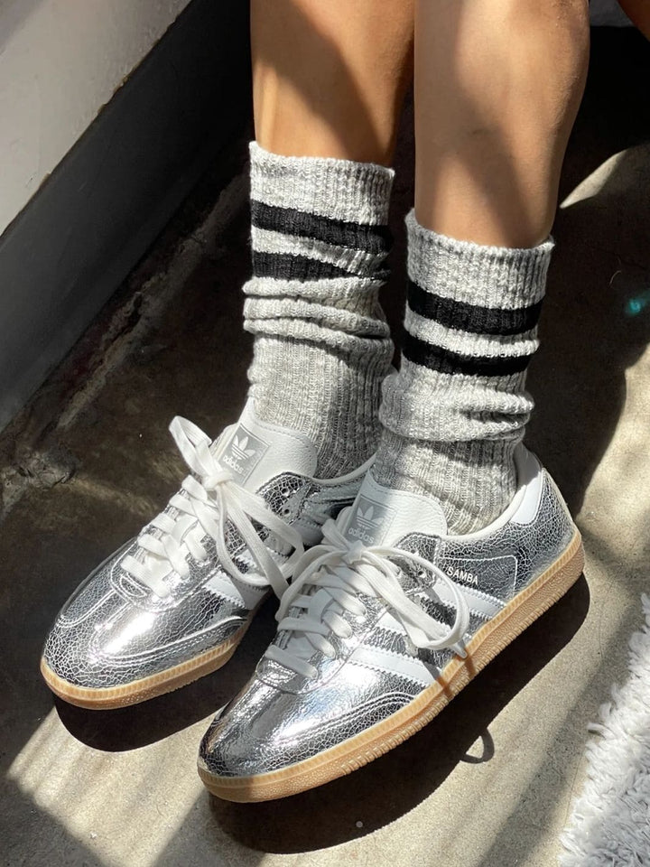 Le Bon Shoppe Cottage Varsity Socks - Ht.Grey Varsity | Twentyseven Toronto