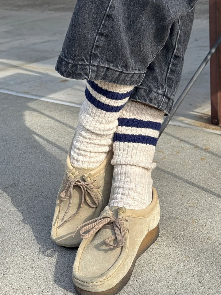 Le Bon Shoppe Cottage Varsity Socks - Oatmeal Varsity | Twentyseven Toronto