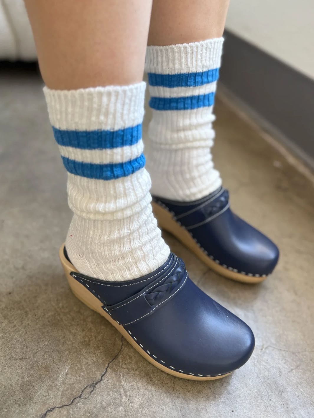 Le Bon Shoppe Cottage Varsity Socks - White Varsity | Twentyseven Toronto