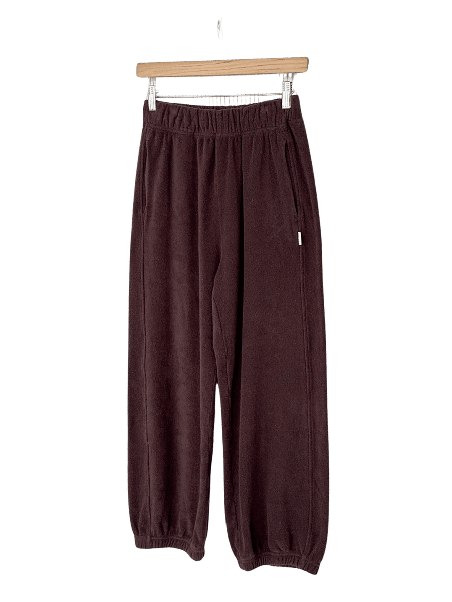 Le Bon Shoppe Cotton Terry Balloon Pants in Chocolate | Twentyseven Toronto