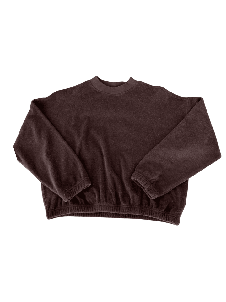 Le Bon Shoppe Cotton Terry Daisy Long Sleeve Top in Chocolate | Twentyseven Toronto