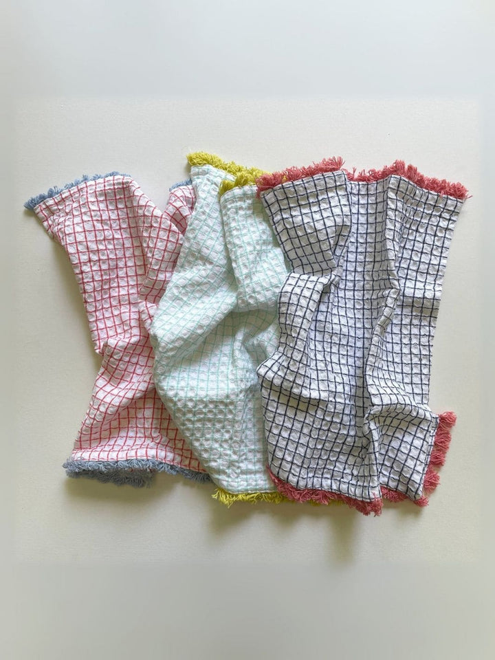 100% Cotton Waffle Fringe Kitchen Dishcloth