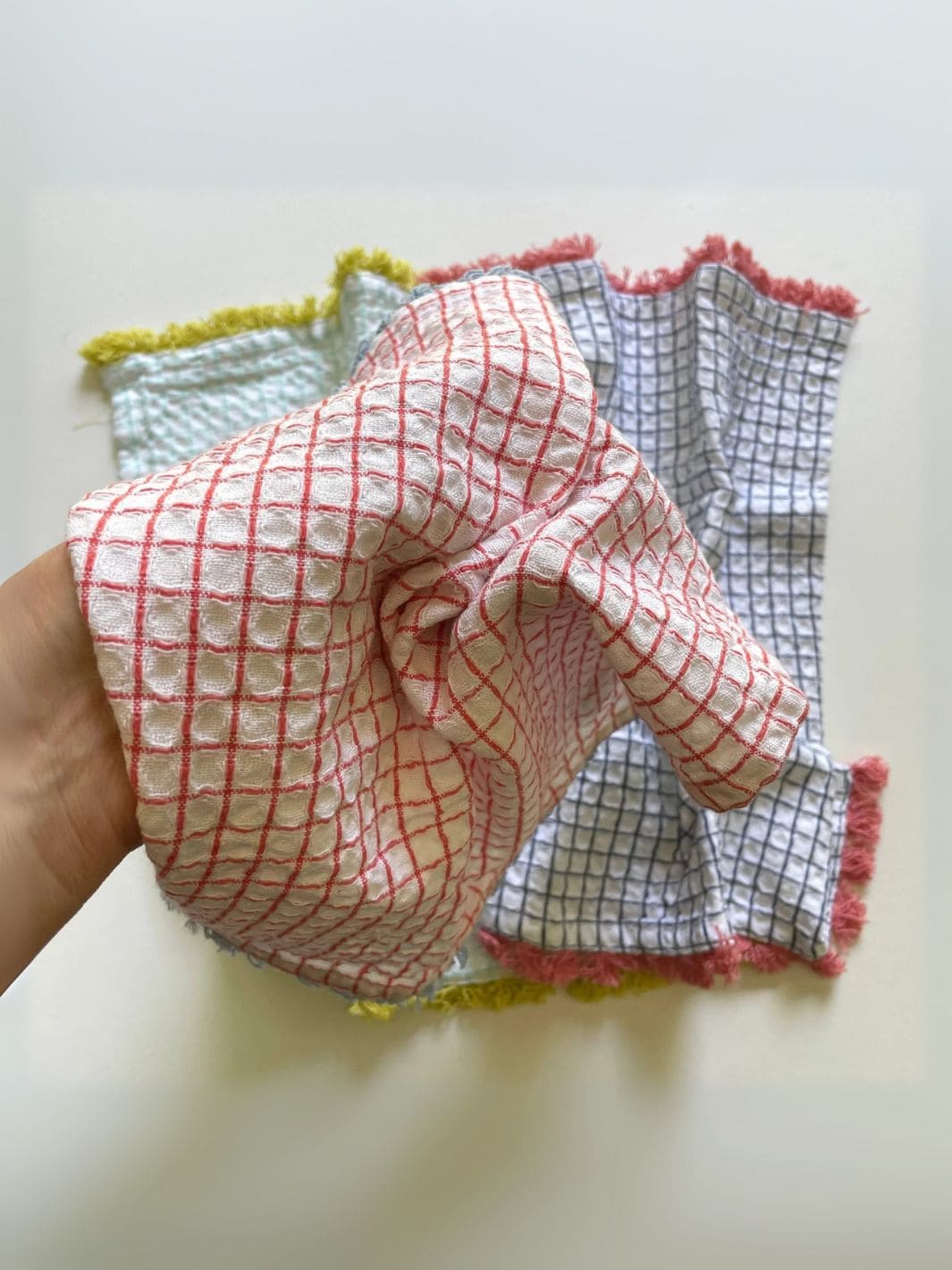 100% Cotton Waffle Fringe Kitchen Dishcloth