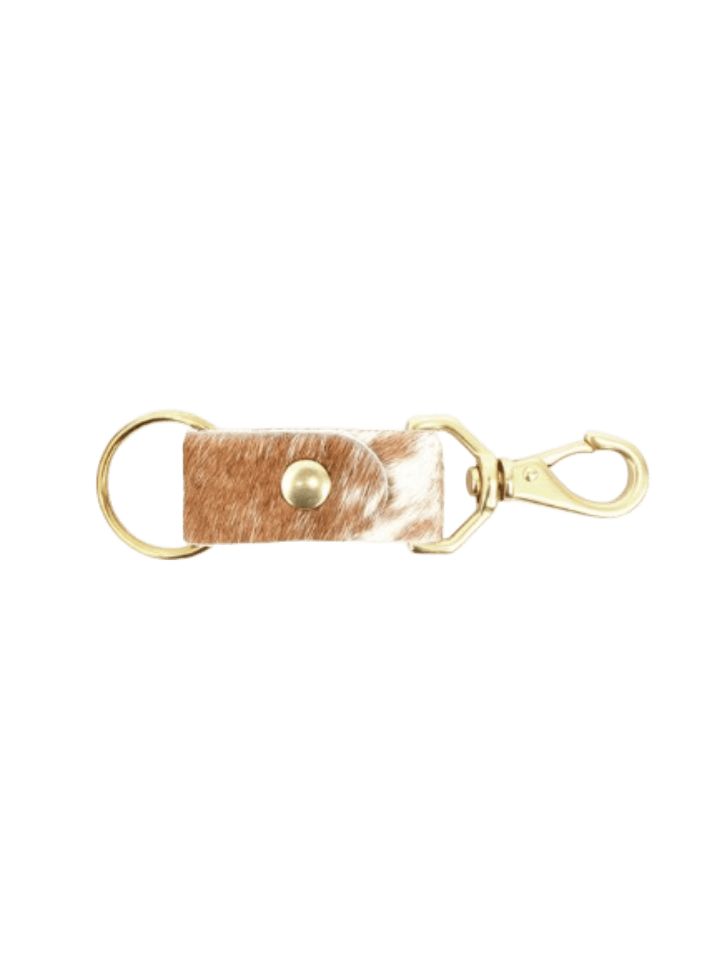 Primecut Cowhide Caramel Speckled Keychain | Twentyseven Toronto