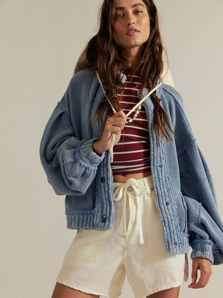 Free People Cute In This Cardi in Dusty Blue | Twentyseven Toronto
