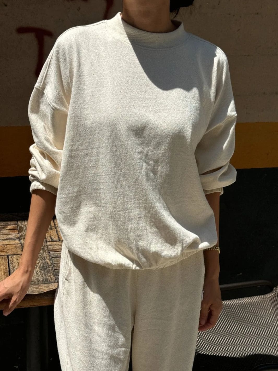 Le Bon Shoppe Daisy Long Sleeve Top in Naturel | Twentyseven Toronto