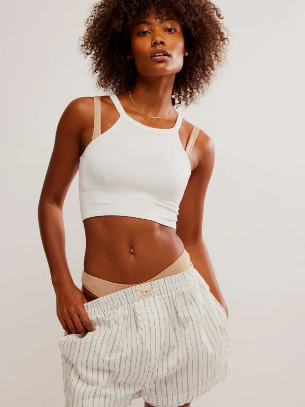 We the Free by Free People Day to Day YD Boxer in Ivory Combo | Twentyseven Toronto