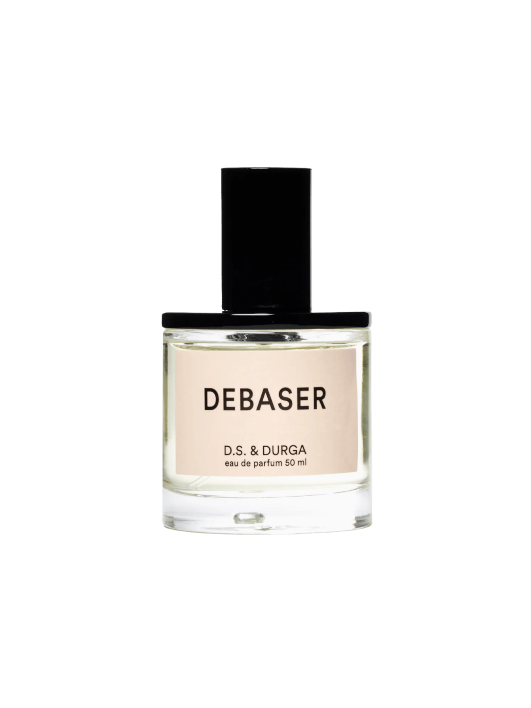 50ml perfume bottle labeled 'Debaser' by D.S. & Durga on a transparent background | Twentyseven Toronto