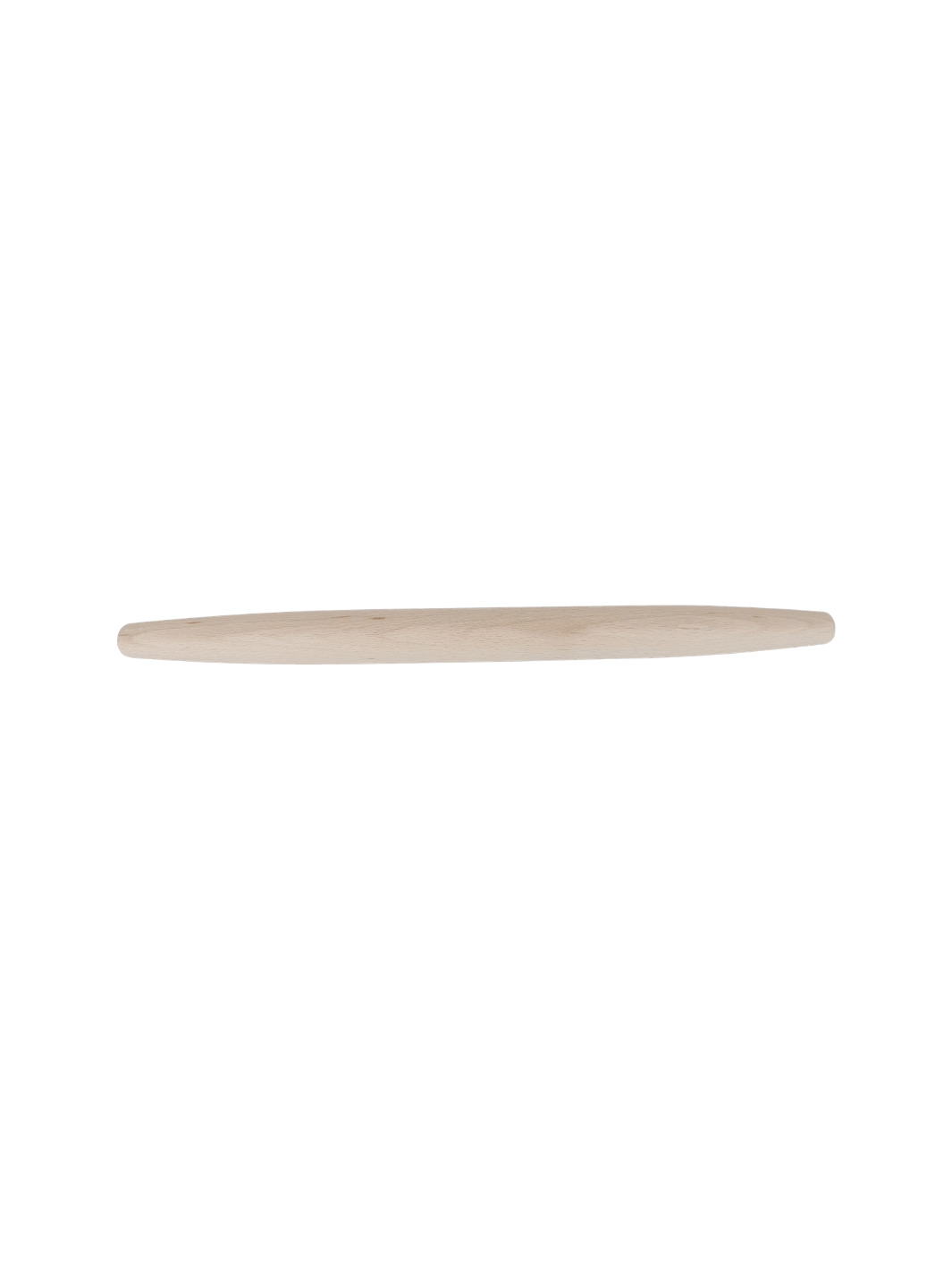 Long, thin, beige dough roller from Burstenhaus Redecker on a transparent background | Twentyseven Toronto