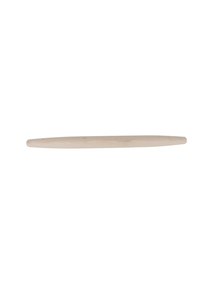 Long, thin, beige dough roller from Burstenhaus Redecker on a transparent background | Twentyseven Toronto