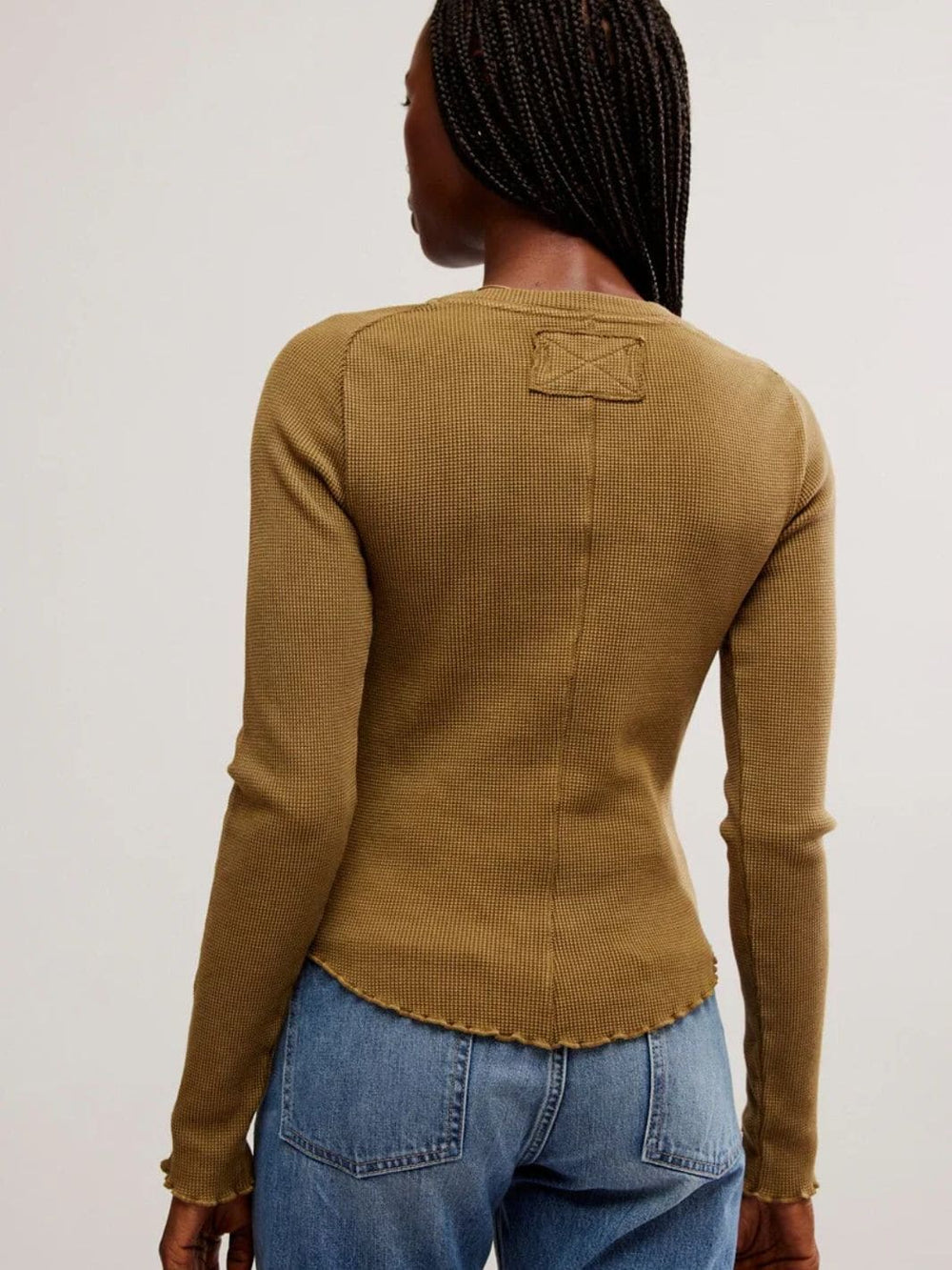 Free People We The Free Easy Does It Tee in Military Olive | Twentyseven Toronto