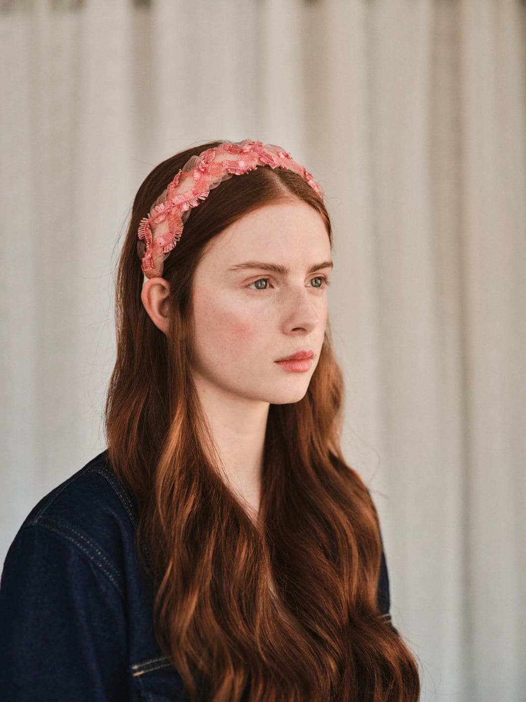 Twentyseven Toronto - Heirloom Hats Entwine Vintage Straw Headband - Bright Pink