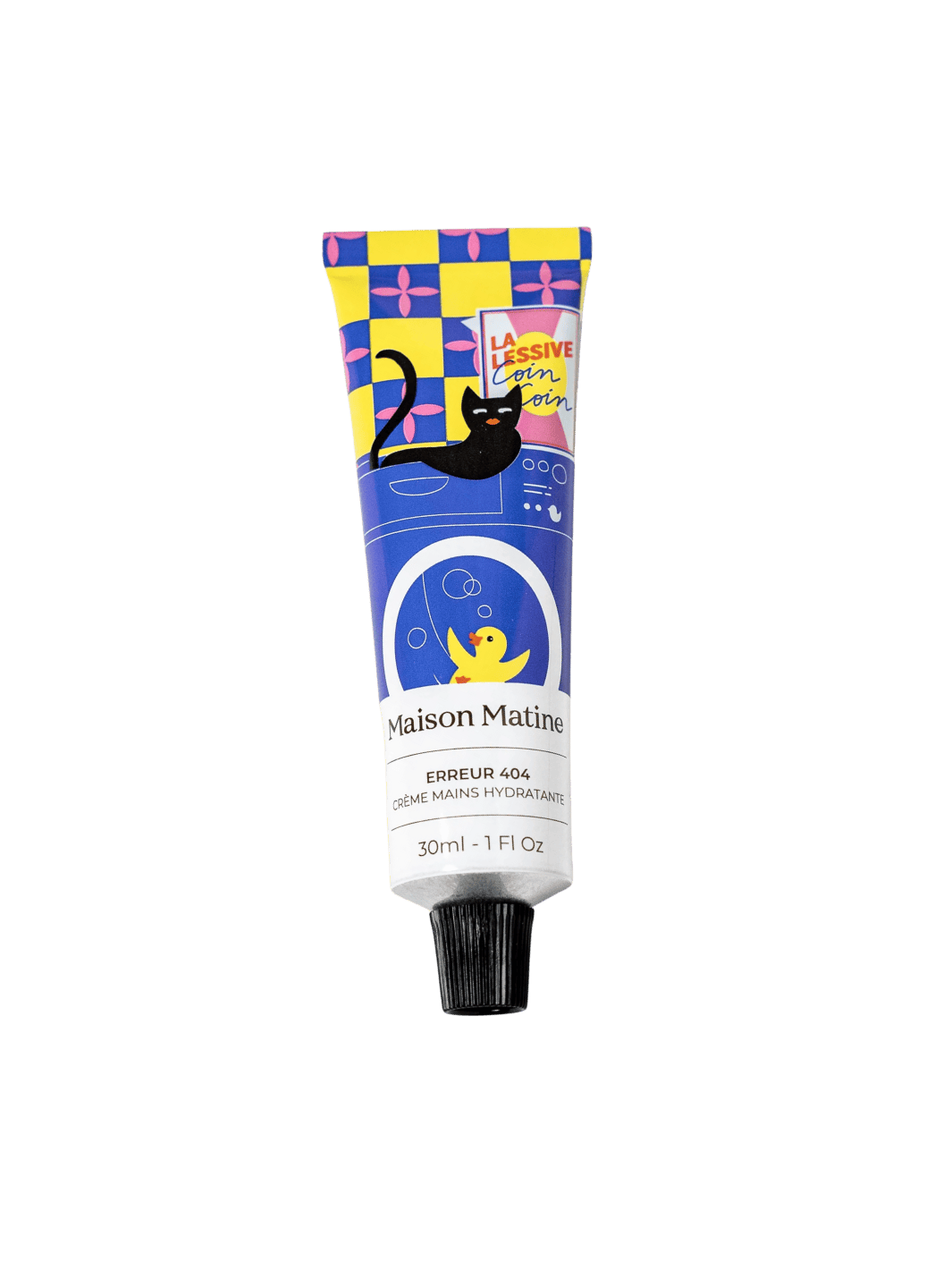 Maison Matine Erreur 404 Hand Cream with colourful blue, yellow and pink packaging 30ml | Twentyseven Toronto