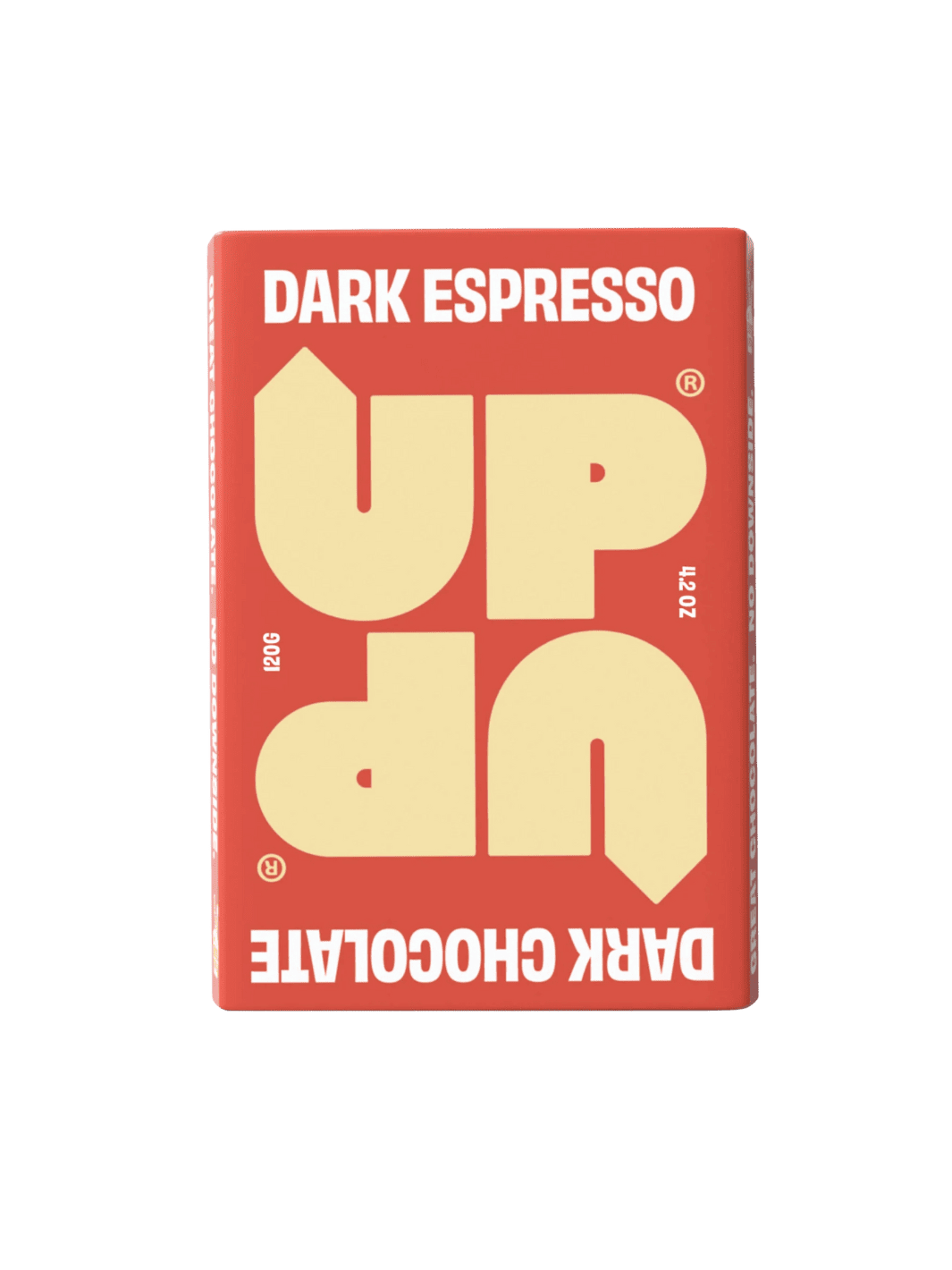 UP UP Chocolate Dark Espresso Chocolate in orange and yellow packaging | Twentyseven Toronto