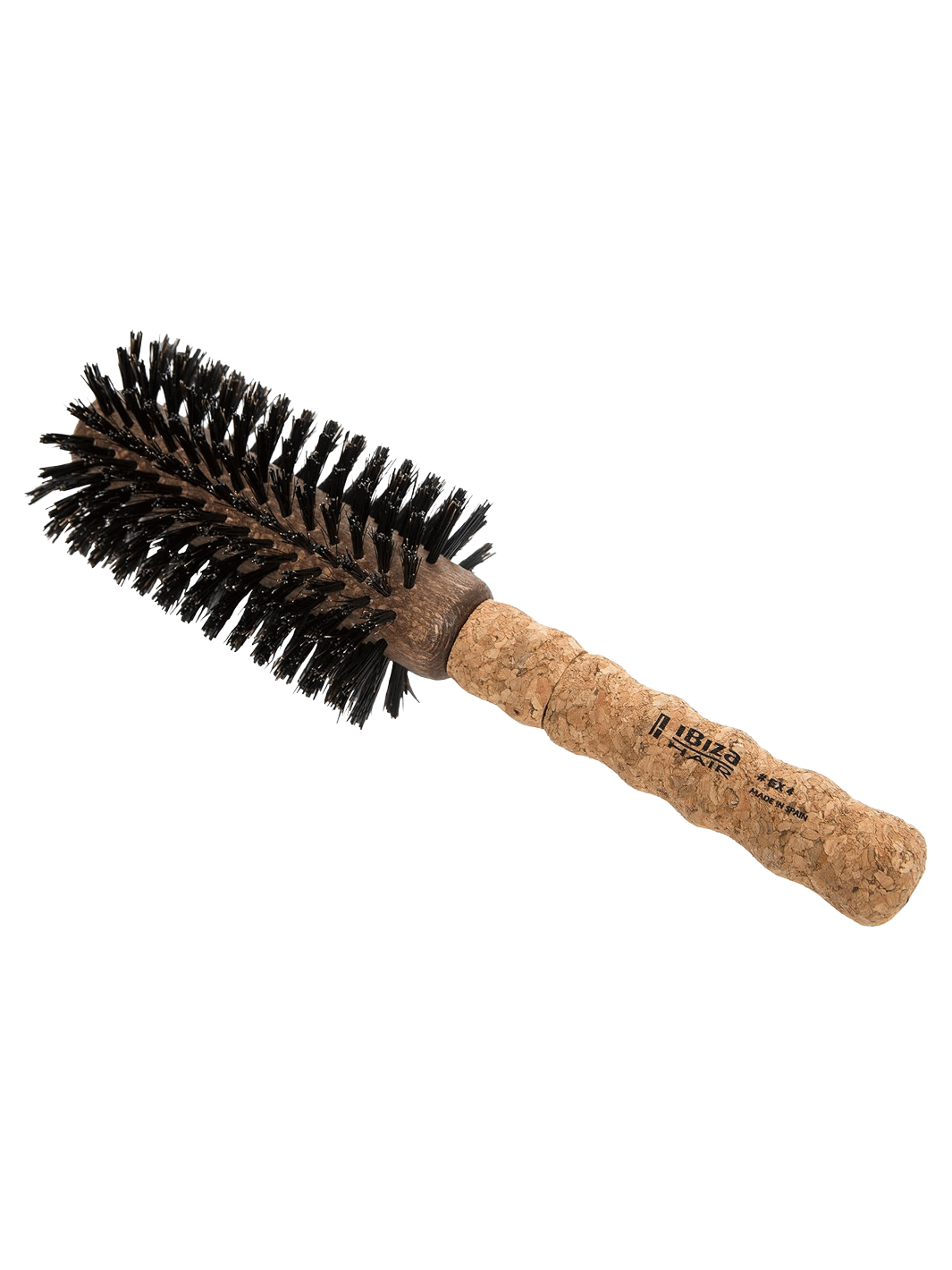1. Ibiza Hair EX4 65mm Round Brush with extra-dense black bristles and an extended ergonomic cork handle | Twentyseven Toronto