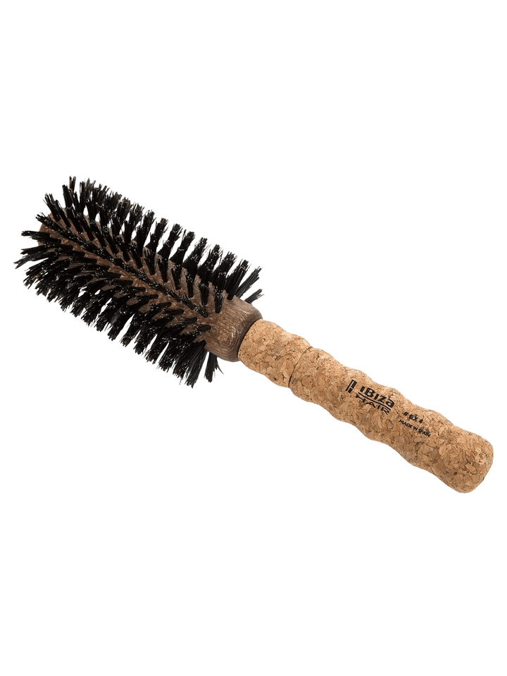 1. Ibiza Hair EX4 65mm Round Brush with extra-dense black bristles and an extended ergonomic cork handle | Twentyseven Toronto