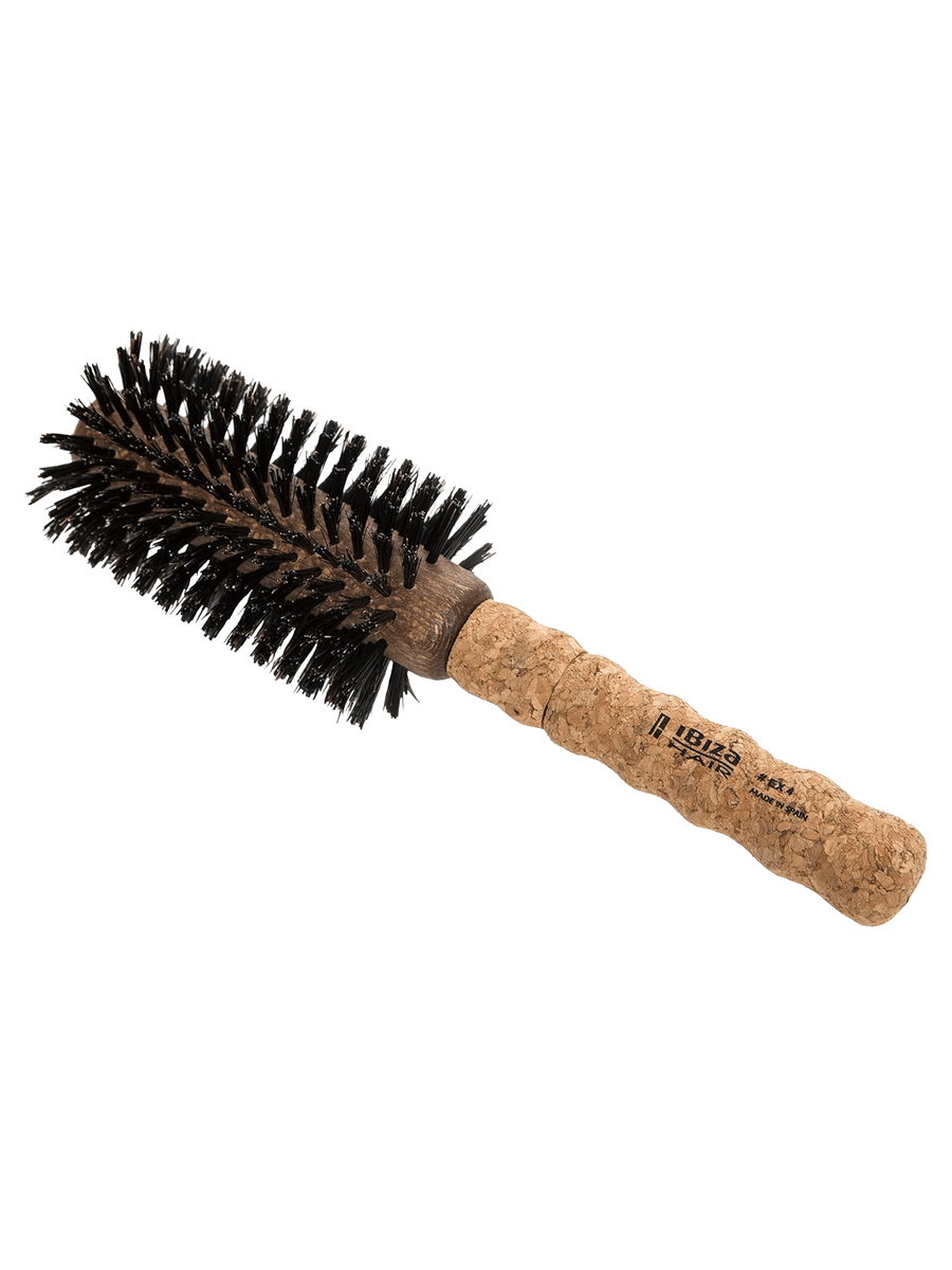 1. Ibiza Hair EX4 65mm Round Brush with extra-dense black bristles and an extended ergonomic cork handle | Twentyseven Toronto