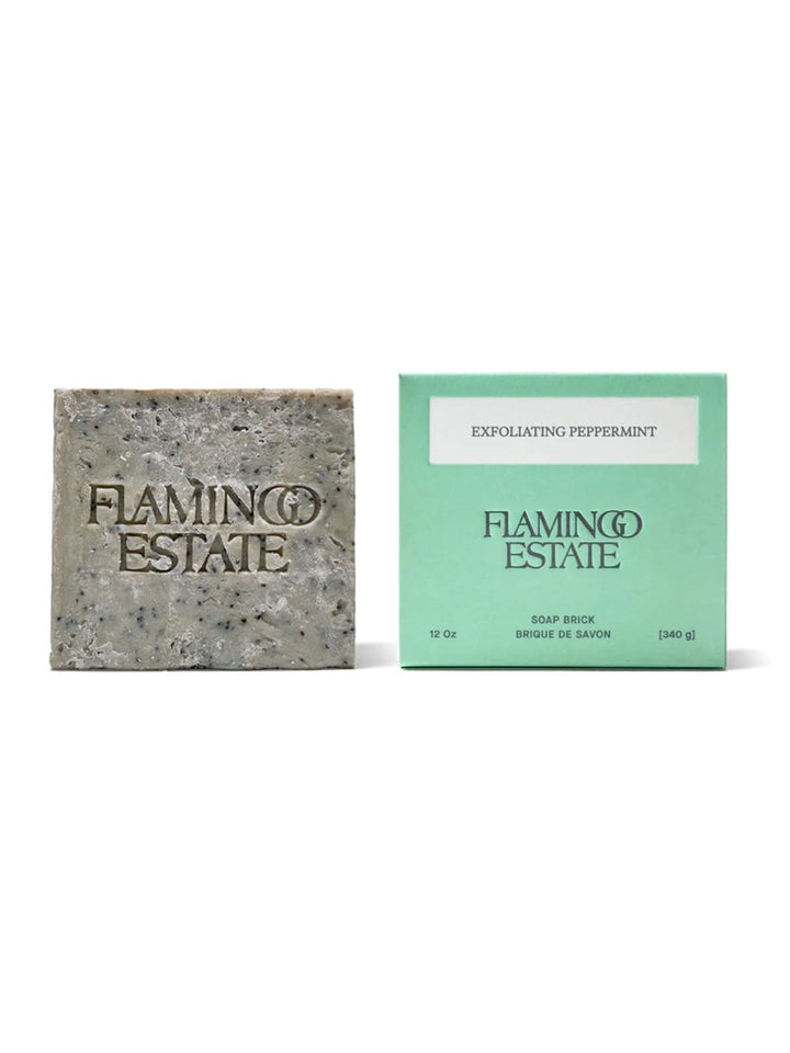 Flamingo Estate Exfoliating Peppermint Soap Brick | 12oz | Twentyseven Toronto