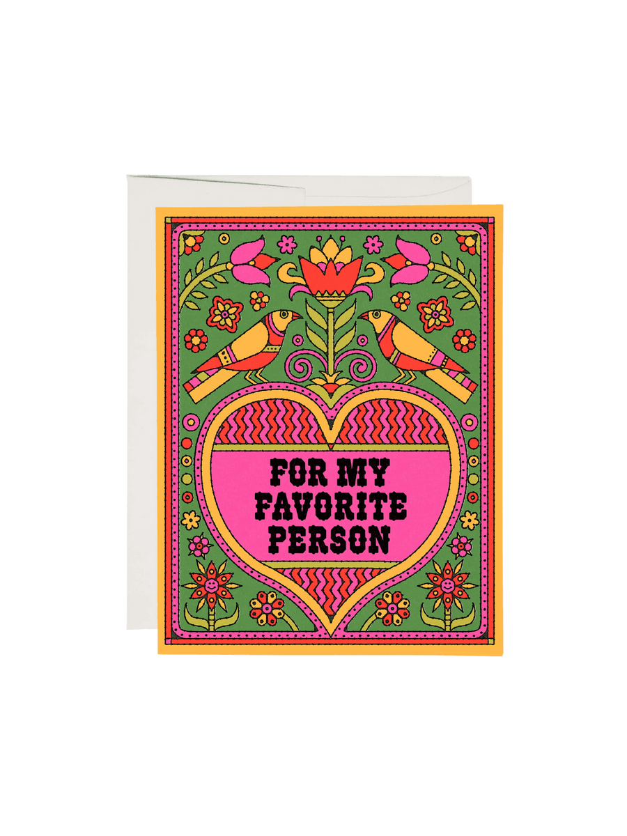 Red Cap Cards Favorite Person Love Greeting Card by Nolan Pelletier | Twentyseven Toronto