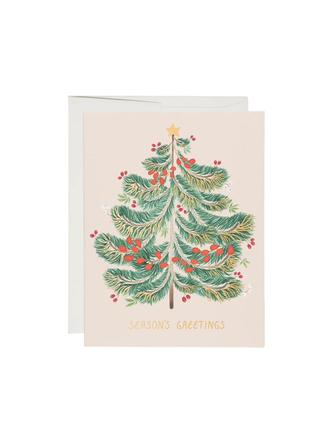 Red Cap Cards Festive Evergreen Holiday Greeting Card | Twentyseven Toronto
