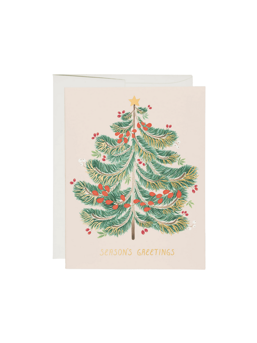 Red Cap Cards Festive Evergreen Holiday Greeting Card | Twentyseven Toronto